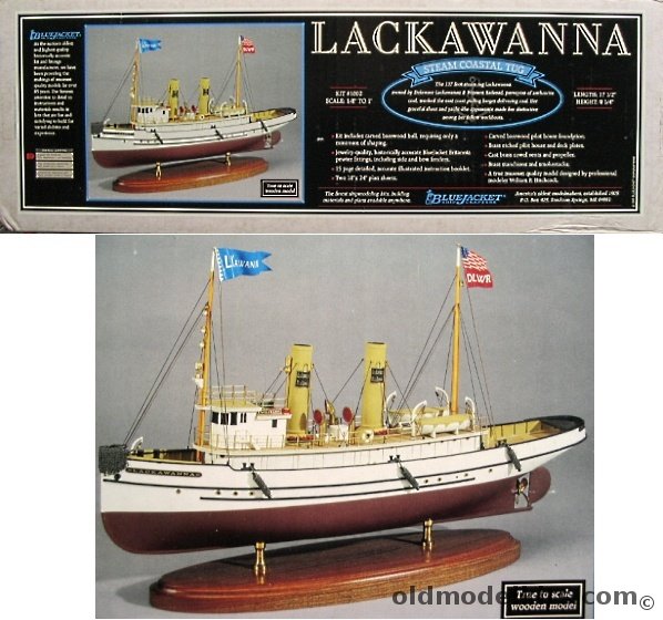 Bluejacket 1/92 Lackawanna Steam Coastal Tug circa 1900, 1002 plastic model kit